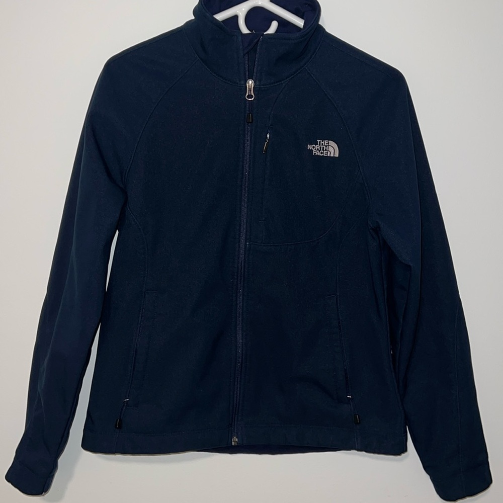 The North face dark navy blue water resistant woman’s jacket